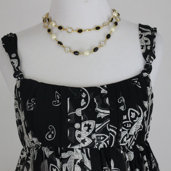 INC INTERNATIONAL CONCEPTS Black/White Silk Dress - Picture 3 of 8